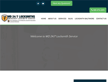 Tablet Screenshot of md247locksmithservices.com